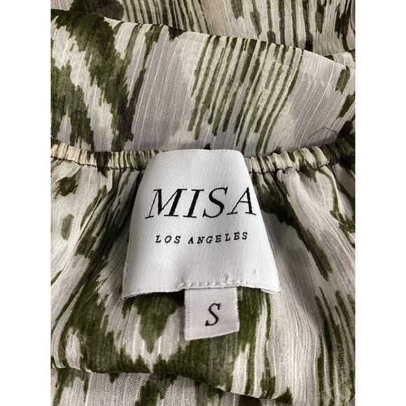 Misa Los Angeles 'Andromeda' Tan Halter Neck Chiffon Dress Size S - Picture 4 of 4